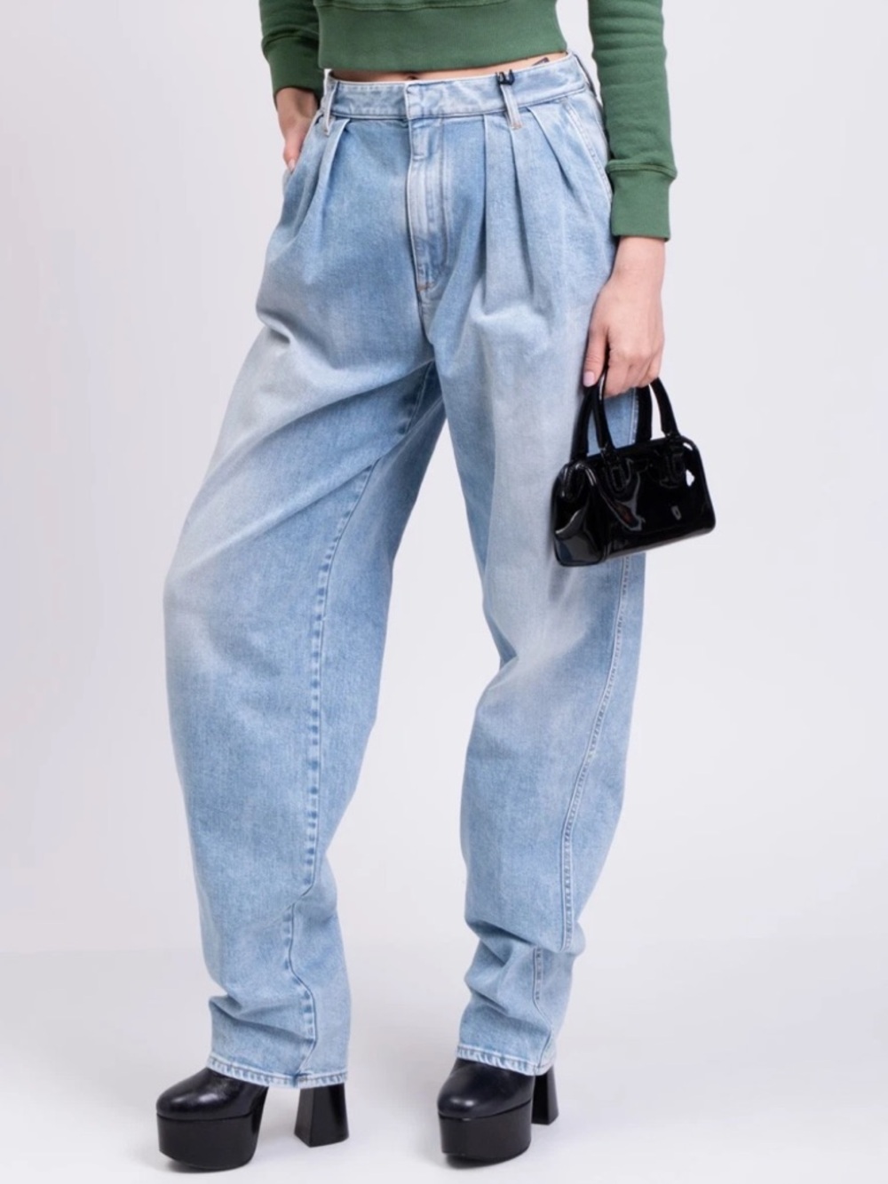 DSQUARED2 Denim Tapered Jeans IT40 US4 UK8 S High Waist Made in Italy $813